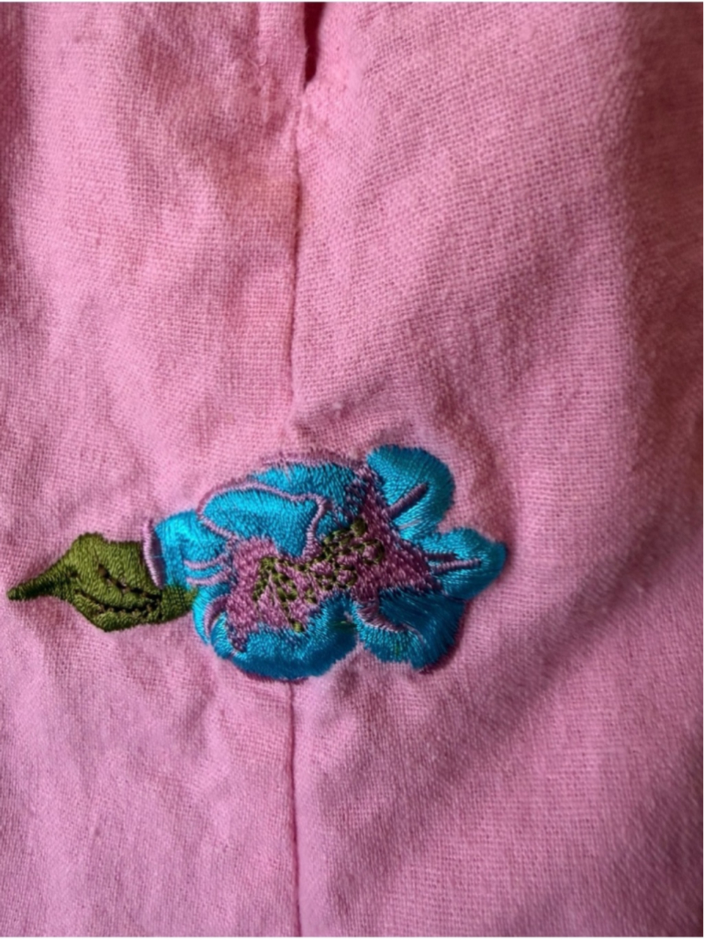 A.K.C. Pink Cropped Linen Blend Pants for Women Size L Boho Cottagecore Coastal - Picture 10 of 14